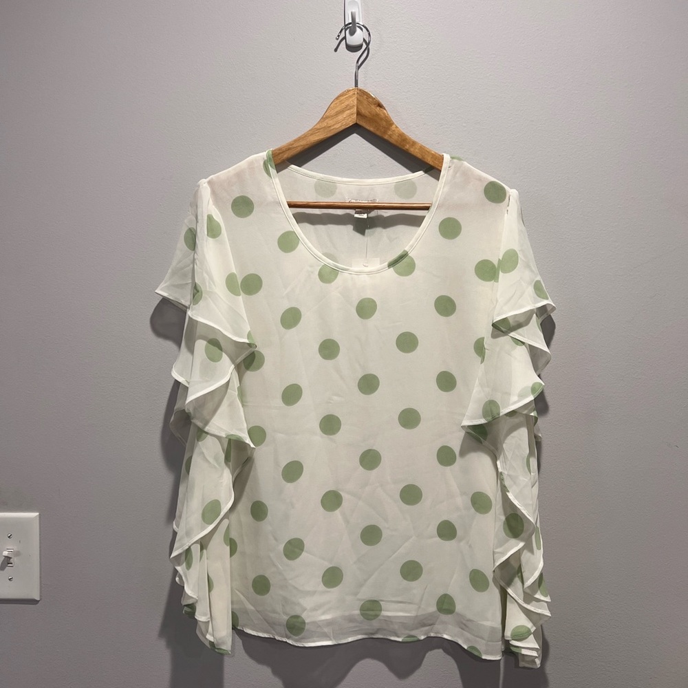 J/M sportswear spring blouse top size large new with tags